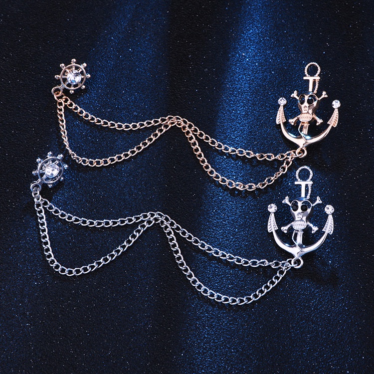 Ghim CàI ÁO HìNh ĐầU Lâu / Mỏ Neo Tua Rua ThờI Trang Cho Nam