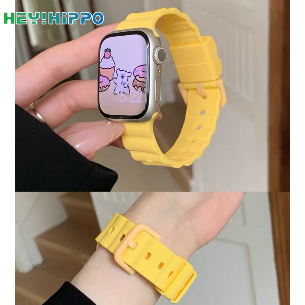 Dây Đeo Silicone Cho Đồng Hồ Thông Minh iwatch series 8 / 7 / 6 / 5 / SE / 4 / 3 45 / 44 / 42 / 41 / 40 / 38mm