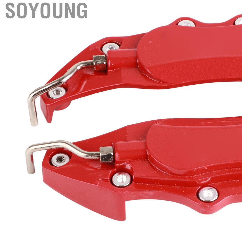Soyoung Universal Caliper Covers Strong Strength Aluminum Alloy Brake Protector Cover for Car Red Small
