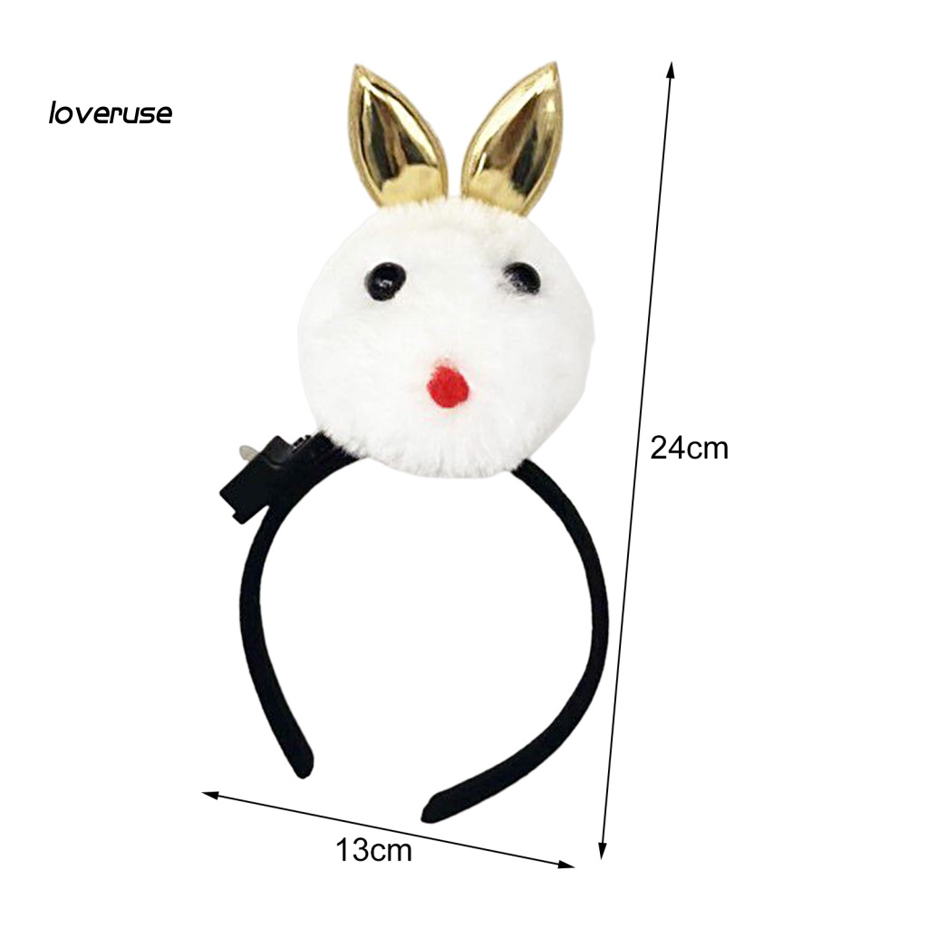 / Lo / Băng Đô Tai Thỏ Phát Sáng Không Phai Màu Đáng Yêu Cho Bữa Tiệc