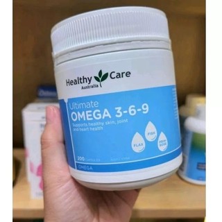Dầu cá tự nhiên FISH OIL HEALTHY CARE Omega 3-6-91000mg 200 viên - Úc