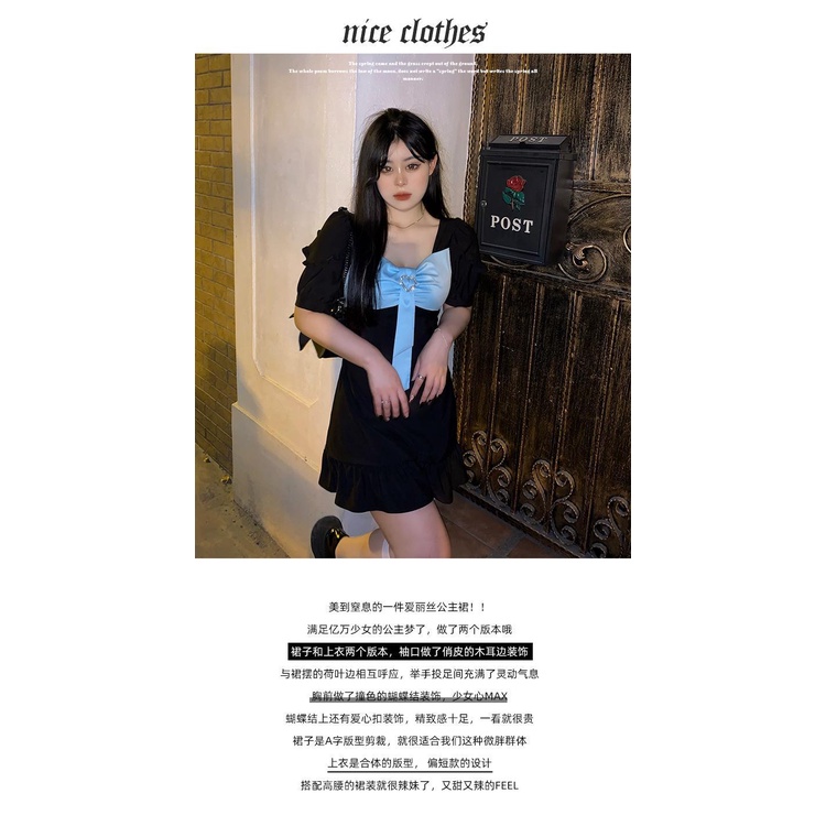 Đầm Ngắn Cổ Vuông Ôm Eo Đính Nơ Thời Trang Mùa Hè Hàng Mới Năm 2021 Dành Cho Bạn Nữ