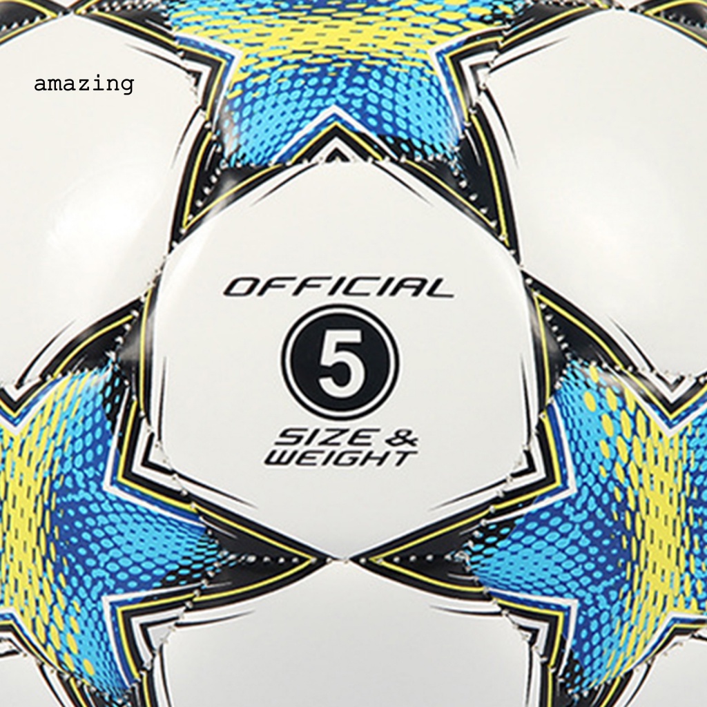 1 Bộ Quả Bóng Đá Chuyên Nghiệp Số 5 Bằng PVC Độ Co Giãn Cao