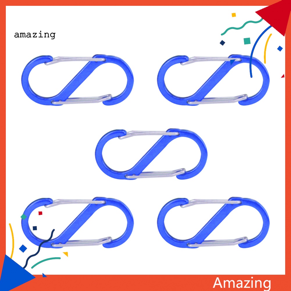 Set 5 Móc Khóa Chữ S Đa Năng Dùng Cho Các Hoạt Động Ngoài Trời