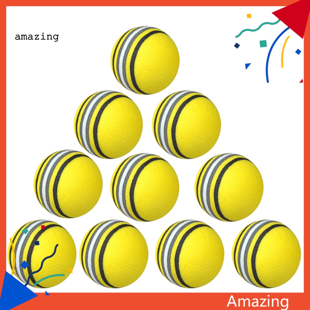 Set 10 Quả Bóng Golf Bằng EVA Mềm Nhiều Màu Sắc Dùng Tập Thể Thao Trong Nhà