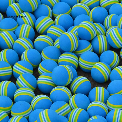 Set 6 Quả Bóng Golf Bằng Xốp Họa Tiết Kẻ Sọc Dùng Luyện Tập Trong Nhà