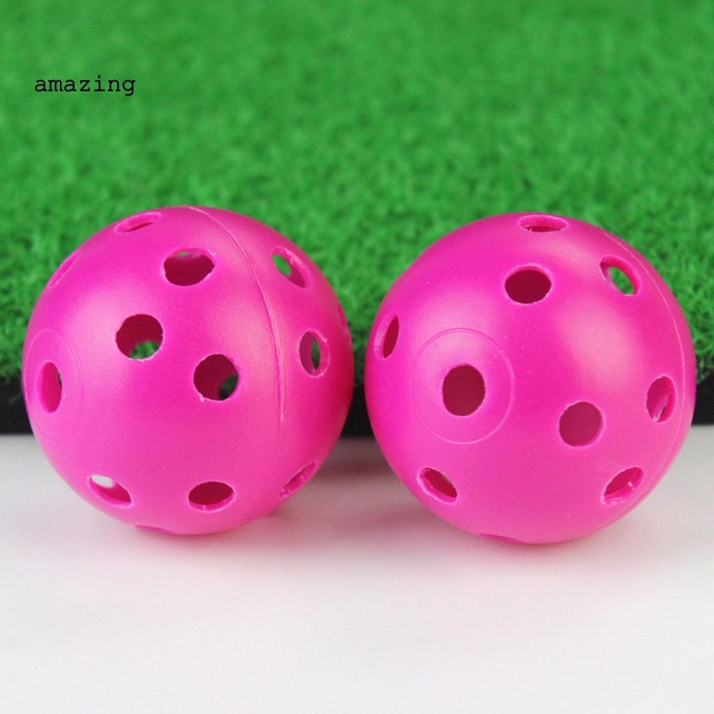 Bộ 10 Quả Bóng Golf Màu Sắc Trơn Thiết Kế Đục Lỗ Tiện Dụng