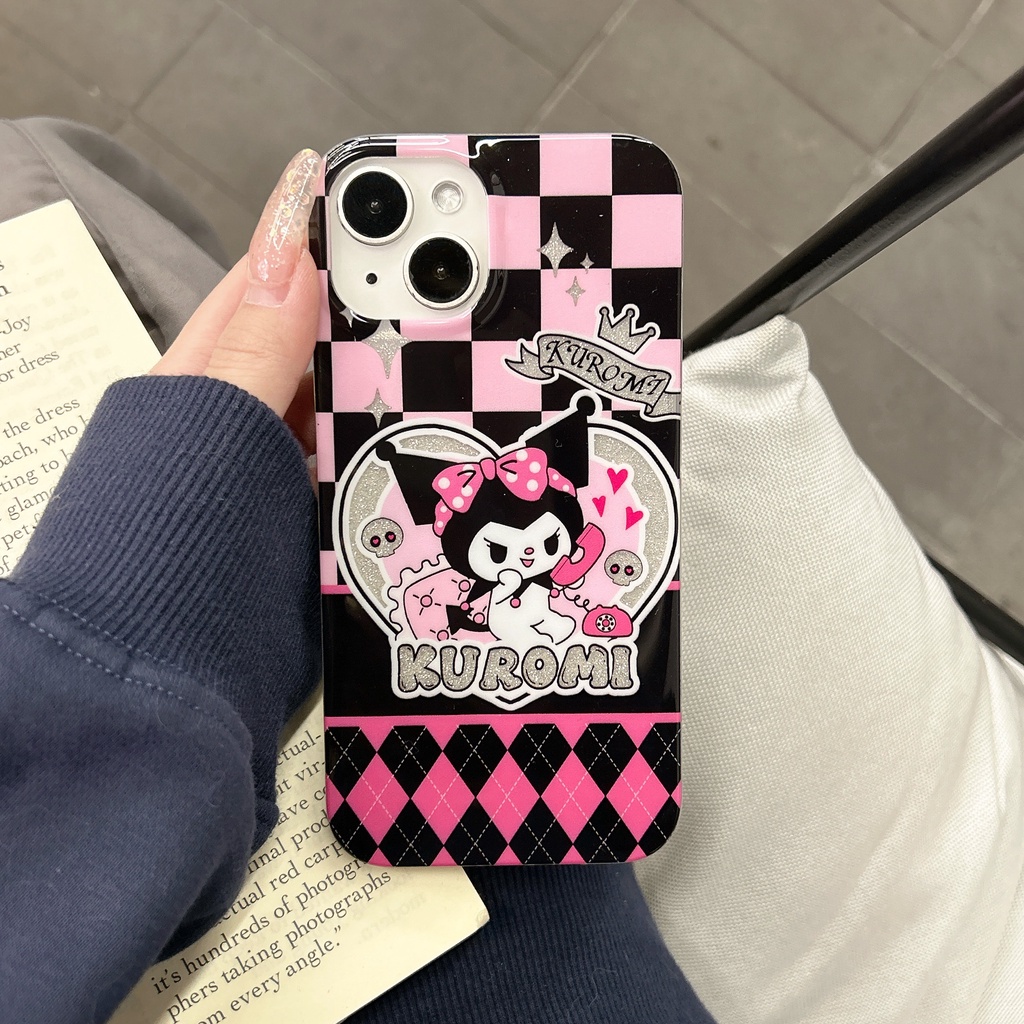 Ốp Điện Thoại TPU Silicone Mềm Trong Suốt Họa Tiết Kuromi Hoạt Hình Cho iPhone11 12 13 14 Pro Max