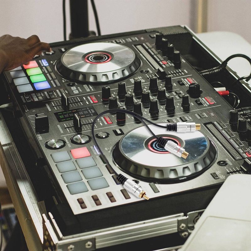 Cáp Chia Âm Thanh RCA F-2 RCA M Sang 1 ĐầU CắM Sang 2 Lỗ CắM RCA Mạ VàNg Chuyên DụNg