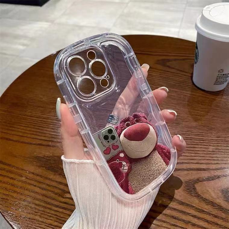 Ốp Điện Thoại TPU Mềm Trong Suốt Chống Sốc In Hình Gấu Cho Iphone 14 Plus 13 Pro Max 12 Mini 11 X Xs Xr 8 7