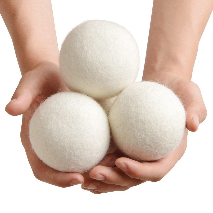 ⚡QKC⚡ 6PCS/SET Natural Reusable Laundry Clean Ball Practical Home Wool Dryer Balls