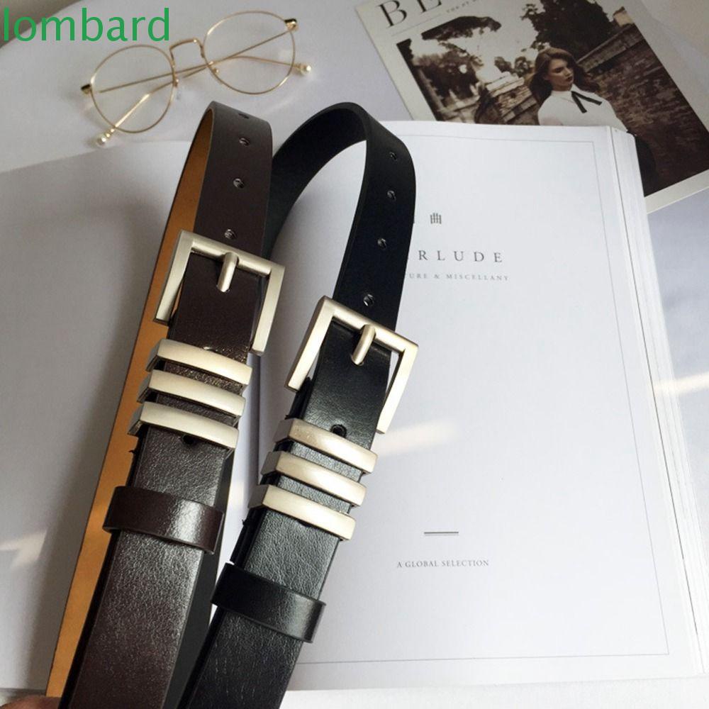 Thắt Lưng Màu Trơn Khóa Vuông Đơn Giản Thời Trang Cho Nữ