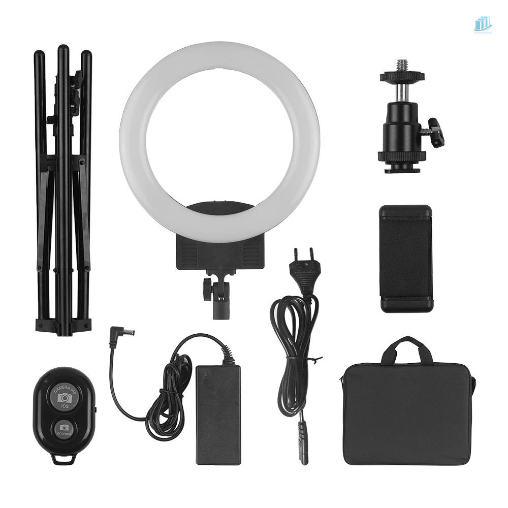 Vòng Đèn LED 12 Inch 30W Màn Hình LCD 3200K-5600K Điều Chỉnh Được Nhiệt Độ Kèm Giá Đỡ 1.8M Cho Studio Chụp Ảnh