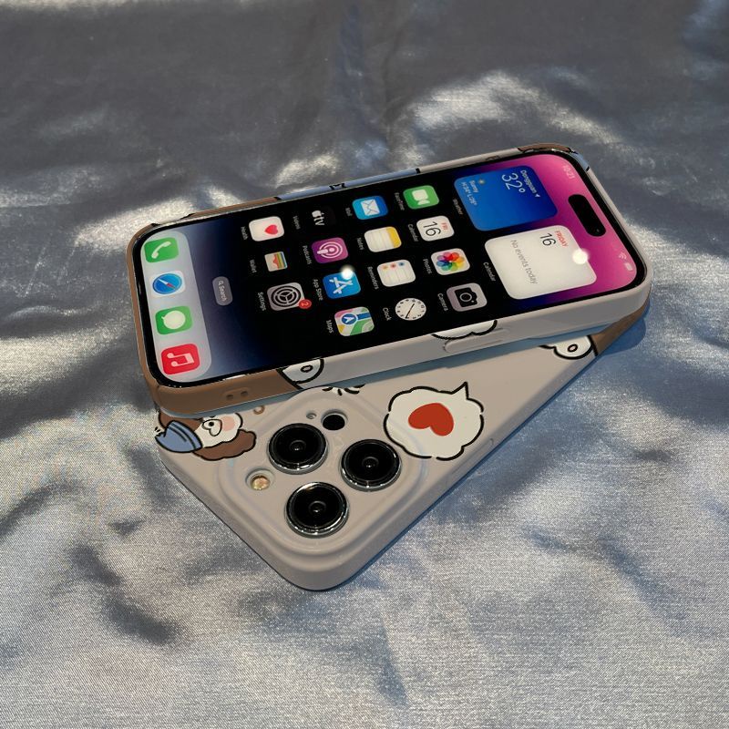 Ốp Điện Thoại Họa Tiết Chú Chó / Trái Tim / Chữ Nightcap plus Dễ Thương Cho Iphone127 11xs Xr 81413