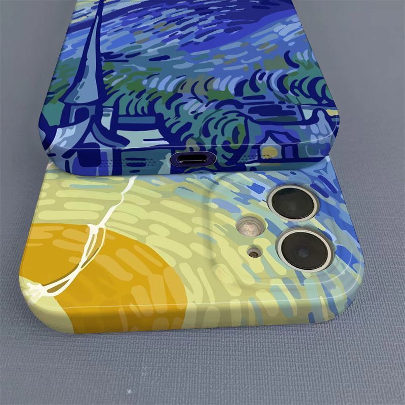 Ốp Điện Thoại Cứng Họa Tiết Tranh Van Gogh Độc Đáo Thời Trang Cho iphone11 13 7XR 12 max 14pro