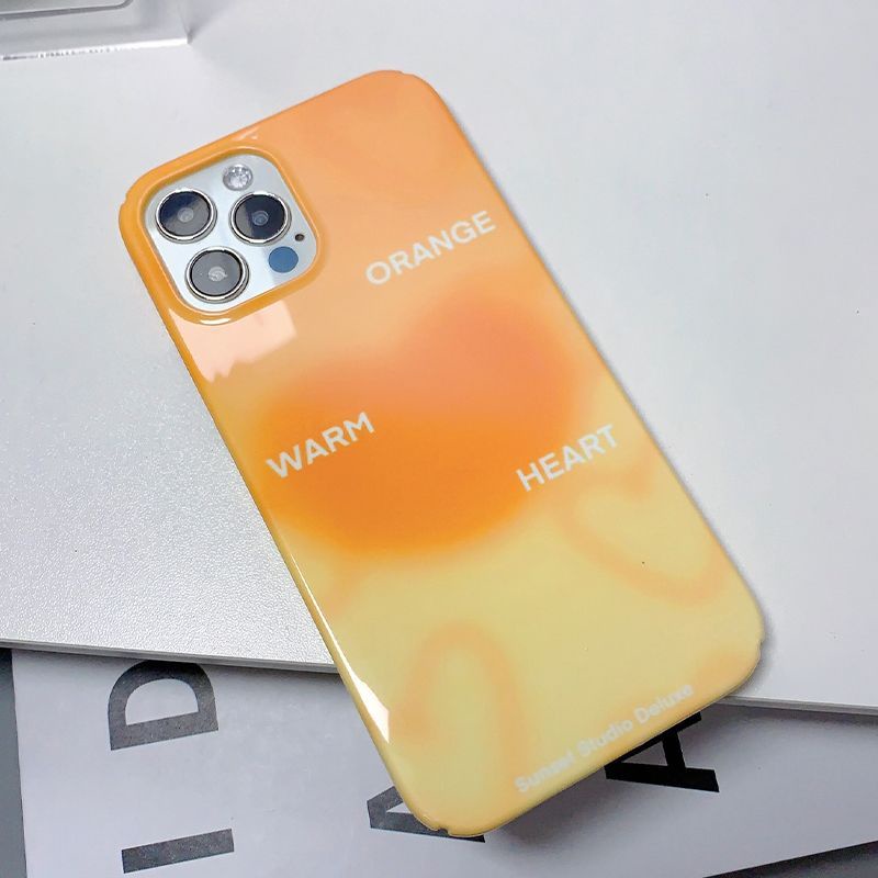 Ốp Điện Thoại Cứng Mặt Nhám Màu Gradient Cho Iphone x8 / 14Pro 13Plus1211