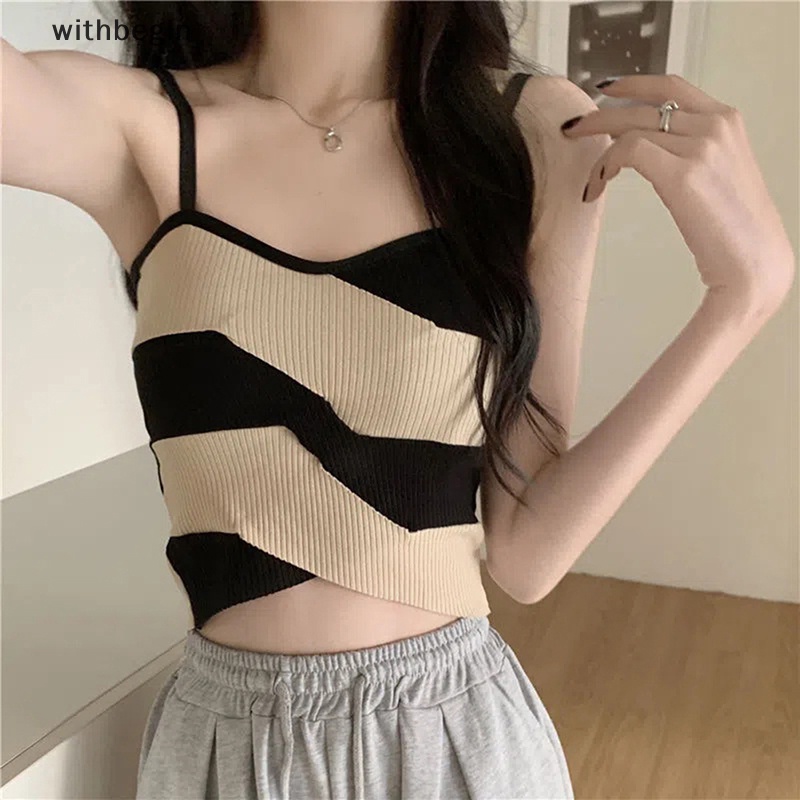 Áo Croptop Kiểu Dáng Đơn Giản Phong Cách Hàn Quốc Thời Trang Mùa Hè Quyến Rũ Cho Nữ