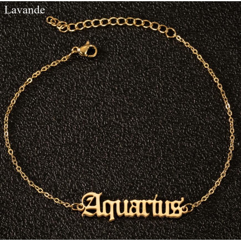 Lắc Chân Bằng Thép Không Gỉ Hình Cung Hoàng Đạo Phong Cách Âu Mỹ Thời Trang Mới