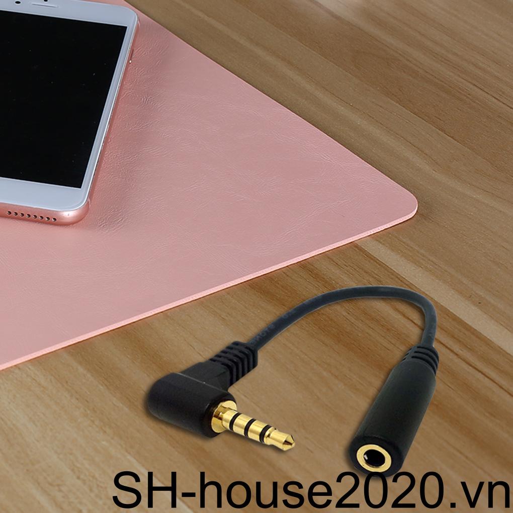 Cáp Mở RộNg Âm Thanh Tai Nghe 90 Độ 3 5mm ĐầU CắM Sang Lỗ CắM 10cm