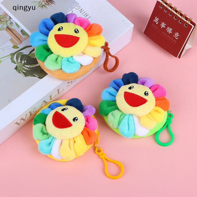 1 Móc Khóa Hình Hoa Hướng Dương Mặt Cười Nhồi Bông Nhiều Màu Sắc qingyu
