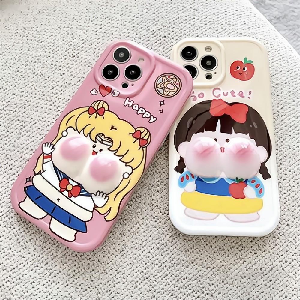 Ốp Điện Thoại TPU Silicon Mềm Chống Sốc Hình Công Chúa Ass 3D Cho IPhone 14 Pro Max 13 12 11 Pro Max