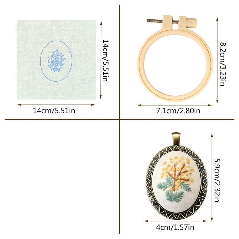 Bộ 4 Món Phụ Kiện Thêu Tranh Chữ Thập DIY