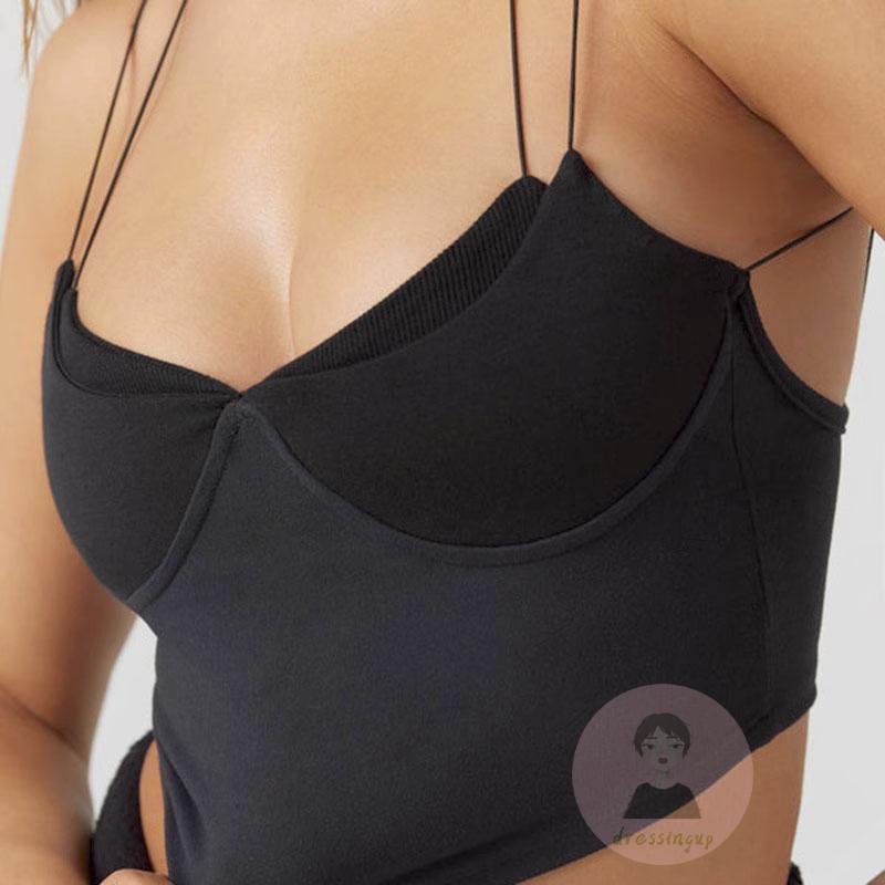 Áo Hai Dây Hở Lưng Màu Sắc Đơn Giản Cho Nữ