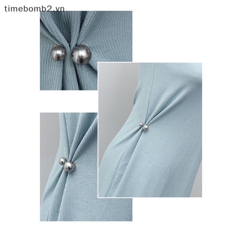 {Timebomb} Ghim Cài Quần Áo Cố Định Thay Đổi Lớn Đính Ngọc Trai Nhỏ Tinh Tế Sành Điệu Chống Embarrassment Phụ Kiện Cho Nữ.