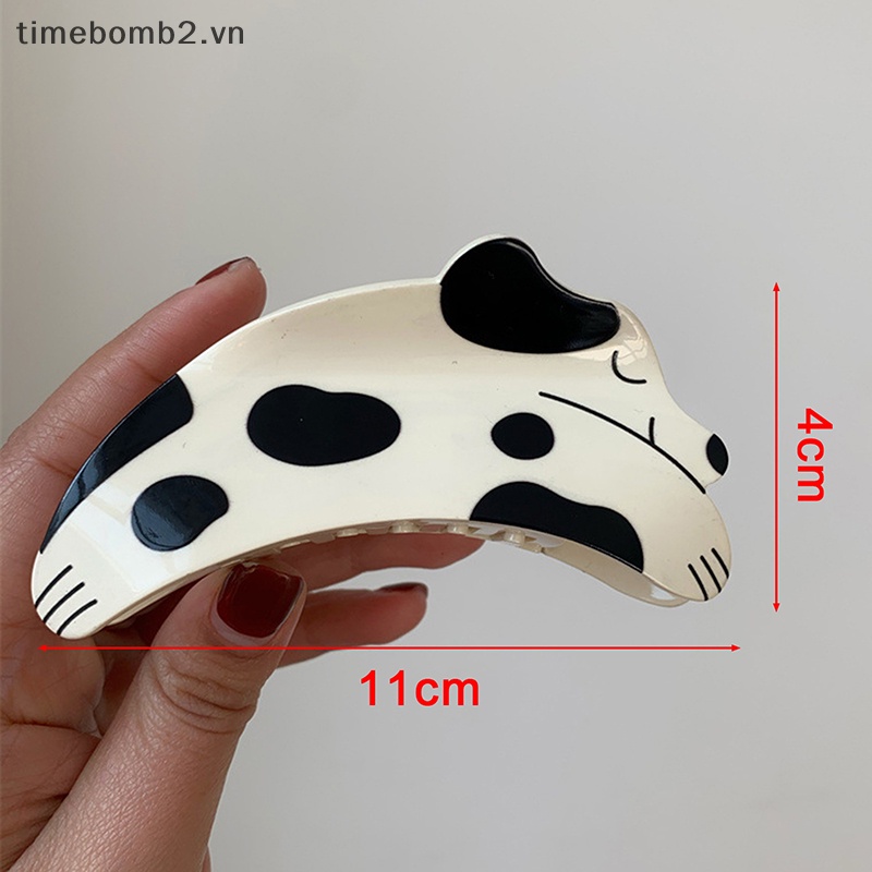 Kẹp Tóc Đính Đá Hình Chó Dalmatian Màu Sắc Đáng Yêu