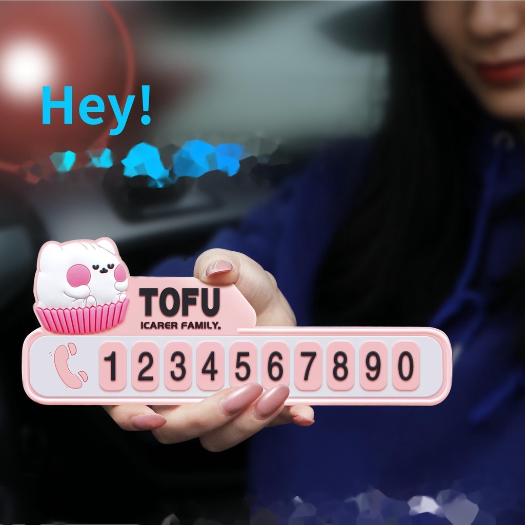 Bảng Số Đậu Xe Tạm Thời Thiết Kế Sáng Tạo Dễ Thương