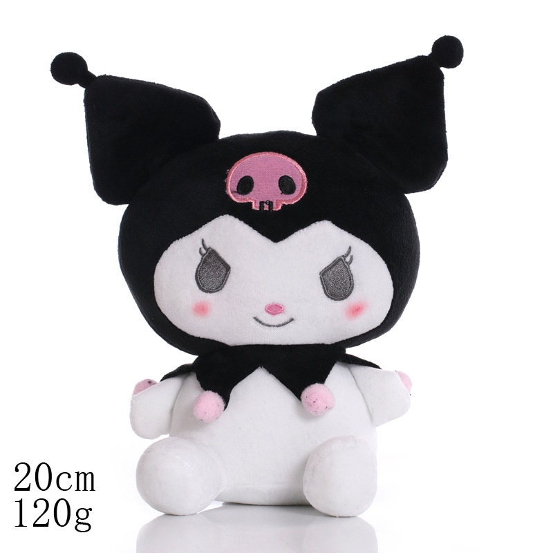 Đồ chơi nhồi bông Kuromi Plushie 20cm Hình Động Vật Hoạt Hình Siêu Dễ Thương Làm Quà Tặng Sinh Nhật Cho Bé Gái