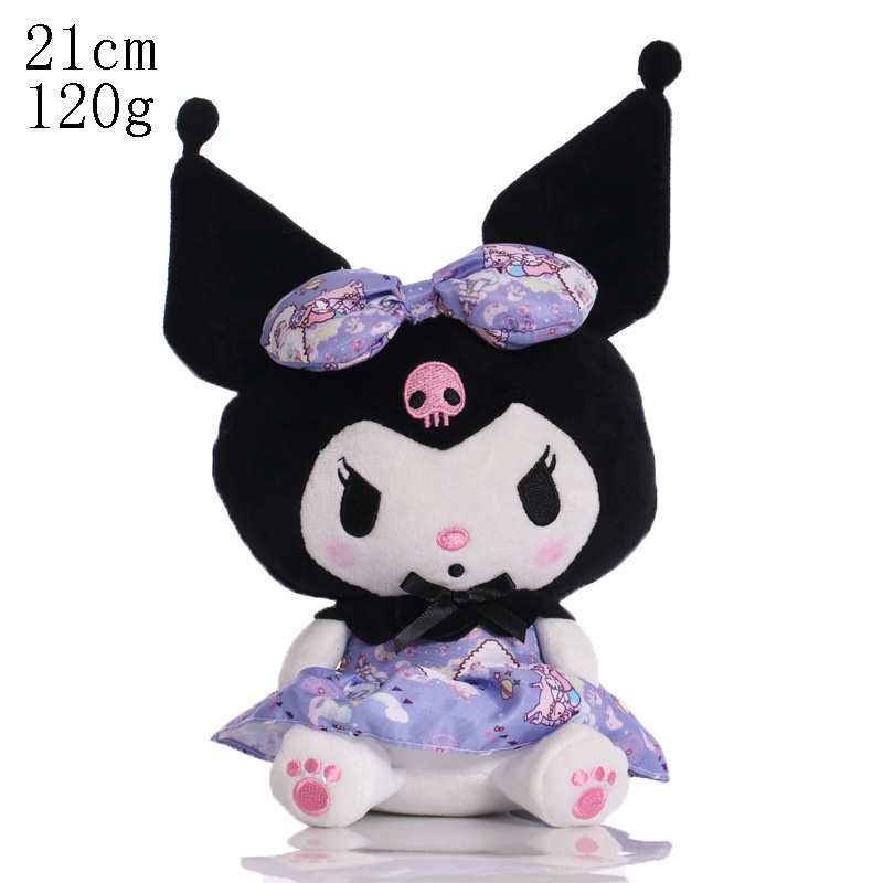 Đồ chơi nhồi bông Kuromi Plushie 20cm Hình Động Vật Hoạt Hình Siêu Dễ Thương Làm Quà Tặng Sinh Nhật Cho Bé Gái