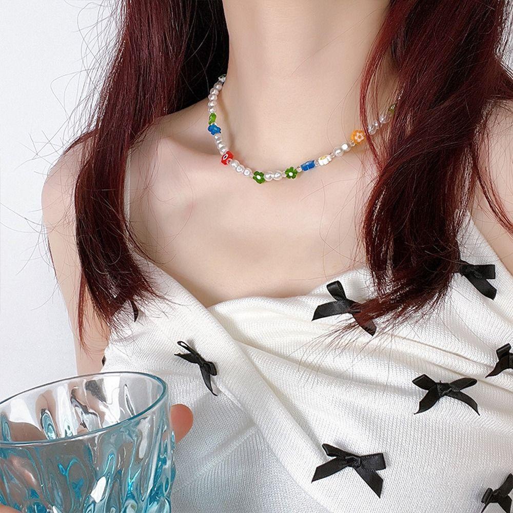 BACK2LIFE Vòng Cổ Choker Y2K Mặt Hình Nơ Trái Tim Tinh Tế Ngọt Ngào Bằng Hợp Kim Cho Nữ