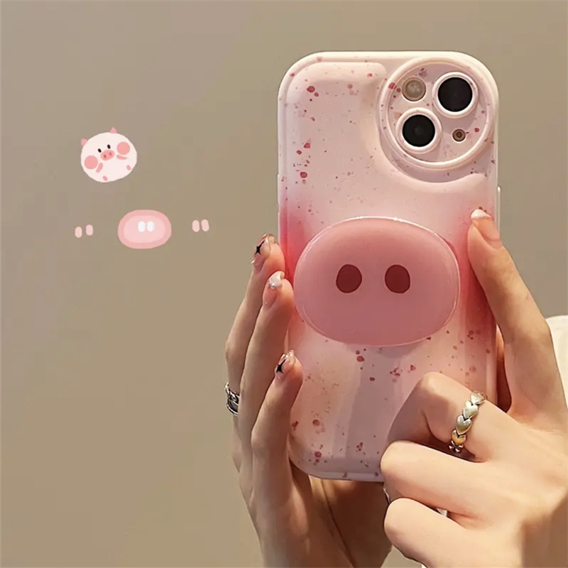 Mô hình mũi lợn màu hồng ốp lưng điện thoại For REALME 5/5i/5S/6i 5PRO 7i/C17 8 4G/8PRO F11/A9 F11PRO F1S/A59 F5 F7/A3 NEO 9/A37 REALME 10 4G REALME 3 8i 9 4G/9 PRO PLUS REALME 9i REALME C11 REALME C15 REALME C2/A1K REALME C20/C11 2021/NARZO 50i A55 4G
