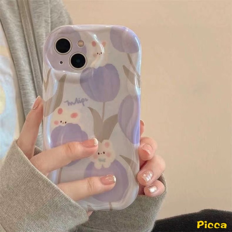 Ốp Điện Thoại Họa Tiết Hoa Tulip 3D Cho iPhone 11 14 12 13 Pro Max 7Plus XR X 7 8 6s 6 Plus XS Max SE 2020