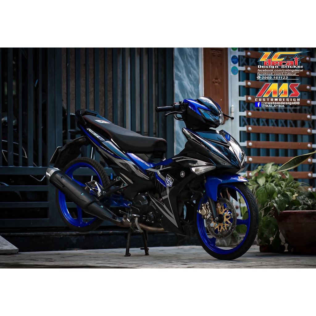 Tem rời Exciter 150 xe đen - Mẫu Y15ZR