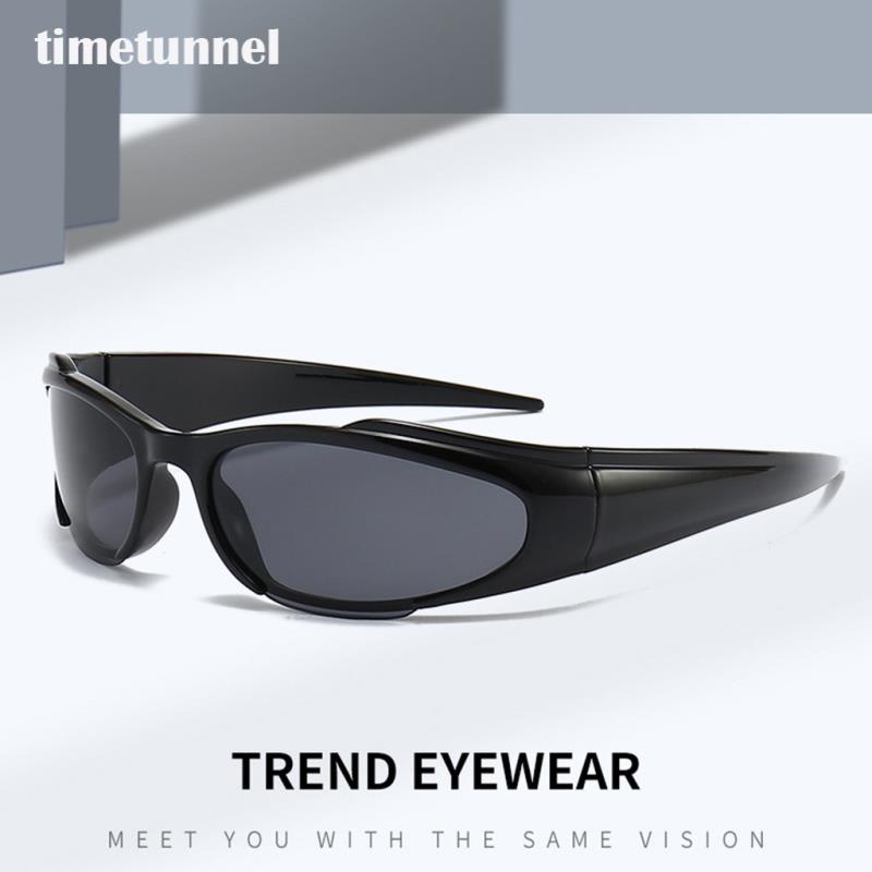 Kính Mát Hình Chữ Nhật Y2K Chống Tia UV400 Phong Cách Hip Hop timetunnel