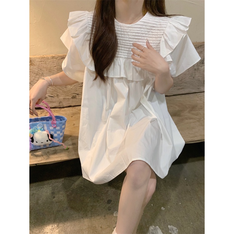 Đầm Ngắn Dáng Rộng Thời Trang Mùa Hè Xinh Xắn Cho Nữ