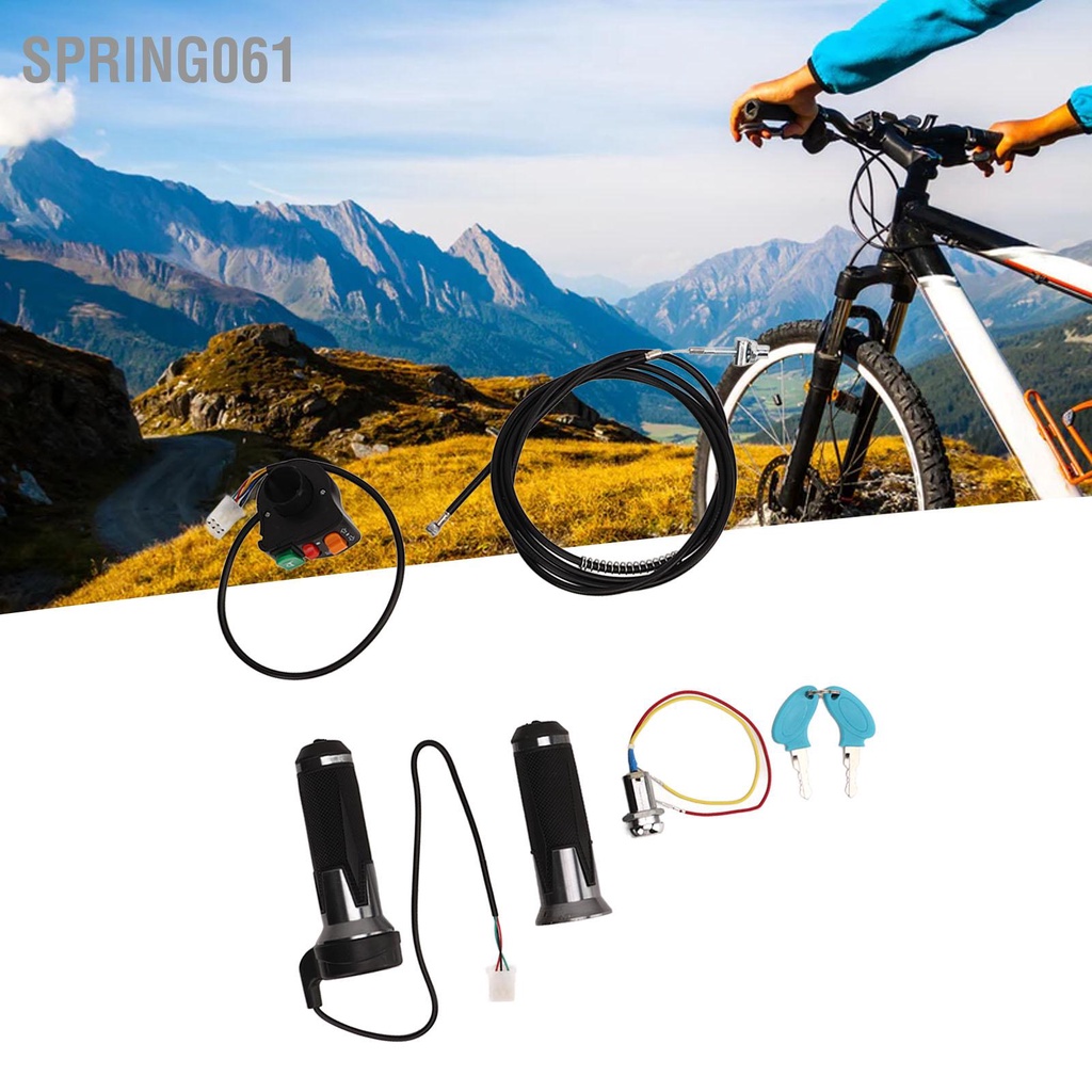 Spring061 Xe Đạp Tay Ga Cầm Bộ Chống Trơn Trượt Trống Phanh Dây Đánh Lửa Chìa Khóa Cho Điện Máy