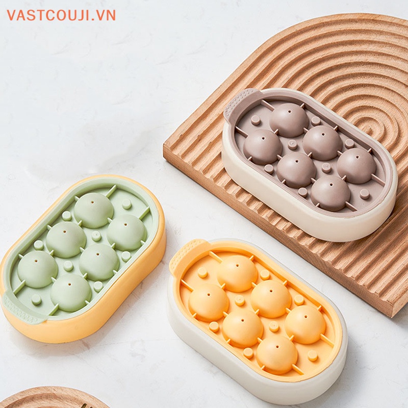 Khuôn Làm Đá Bi 3D 6 Ngăn Tiện Lợi