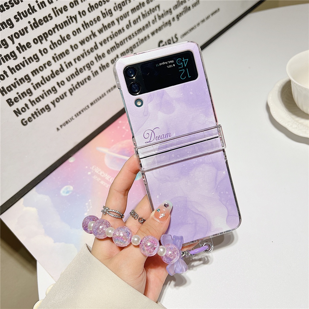 Ốp Điện Thoại Màu Gradient 3D Dễ Thương Cho Galaxy Z Flip4 5G Flip4 Z Flip3 Zflip3 Zflip4 Flip3