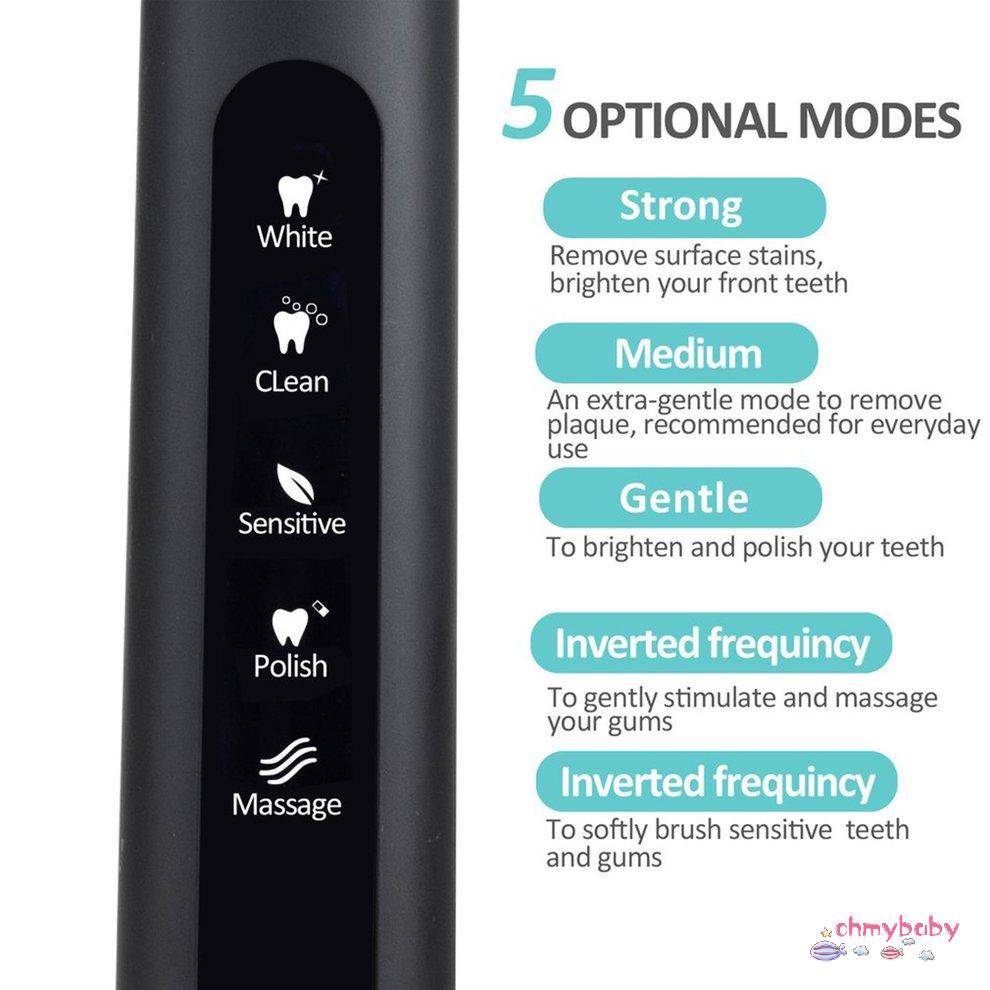 [OMY] Seago Sg-507 Bàn Chải Đánh Răng Điện Hẹn Giờ Thông Minh Sonic USB Sạc Chống Nước Cho Người Lớn [P/16]