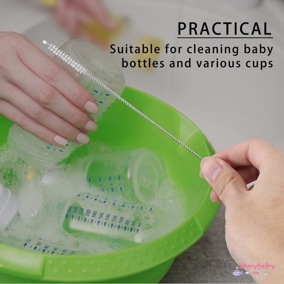 [Sẵn sàng] Cọ Chai Di Động Xoắn Ốc Mềm Rơm Hộ Gia Đình Vệ Sinh Bình Thép Không Gỉ Cốc [P/5]