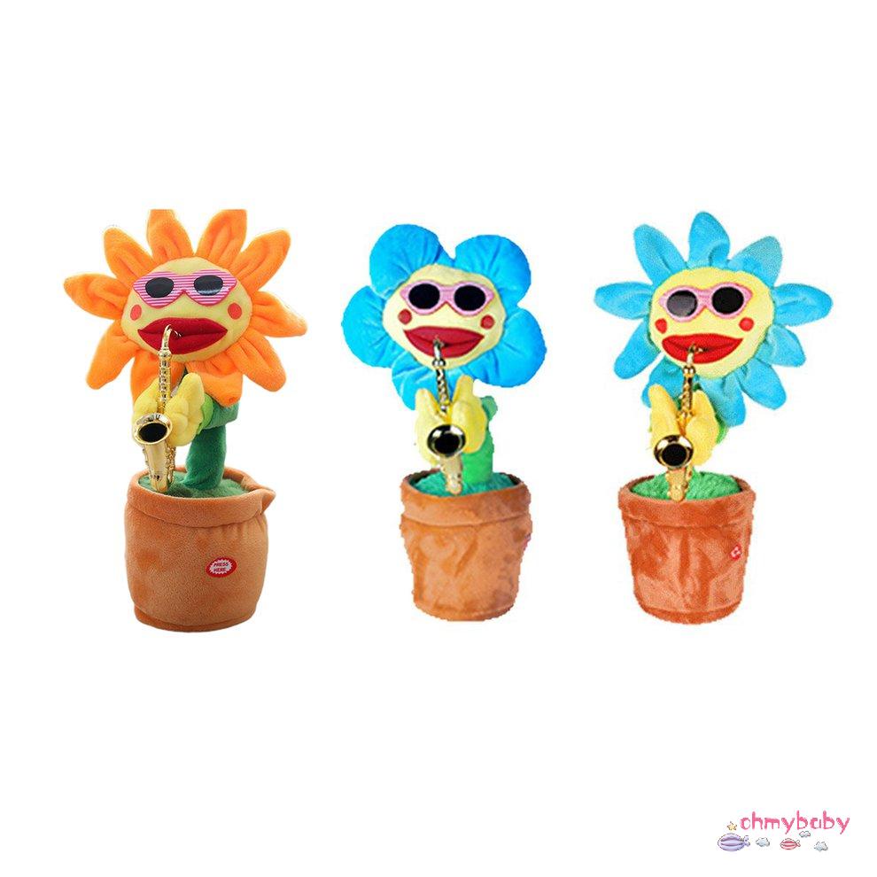 [Trong kho] Soft Sing Glowing Saxophone Sunflower Net Người nổi tiếng Đồ chơi trẻ em vui nhộn Cô gái làm đầy bông Pp [P/21]