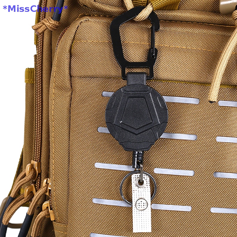 Dây Móc Chìa Khóa Bằng Kim Loại Có Thể Thu Gọn Dùng Để Treo Thẻ ID / Tên Mới