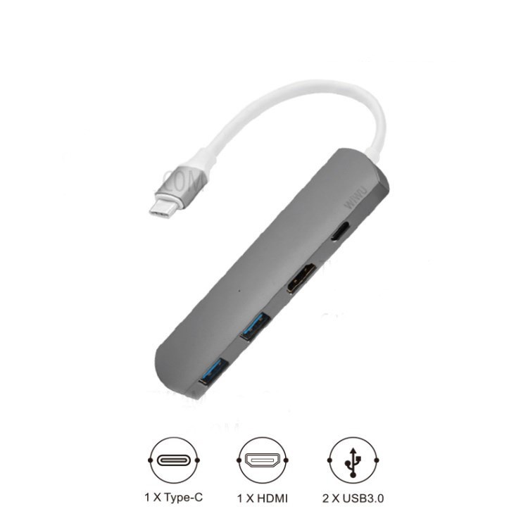 Đầu Chuyển Đa Năng 4 Cổng HDMI USB-Type C Hàng WIWU chính hãng - Huco Việt Nam