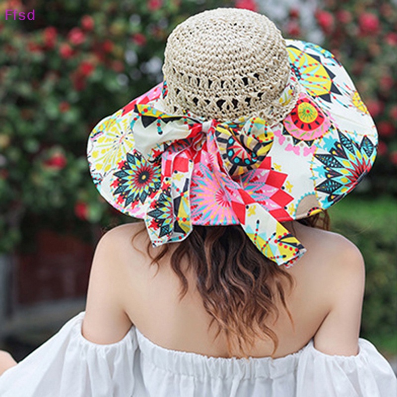 {Ffsd} Hàng Mới Về Mũ Rơm Đi Biển Mùa Hè Gấp Gọn Thời Trang Mới Cho Nữ * Bán Chạy