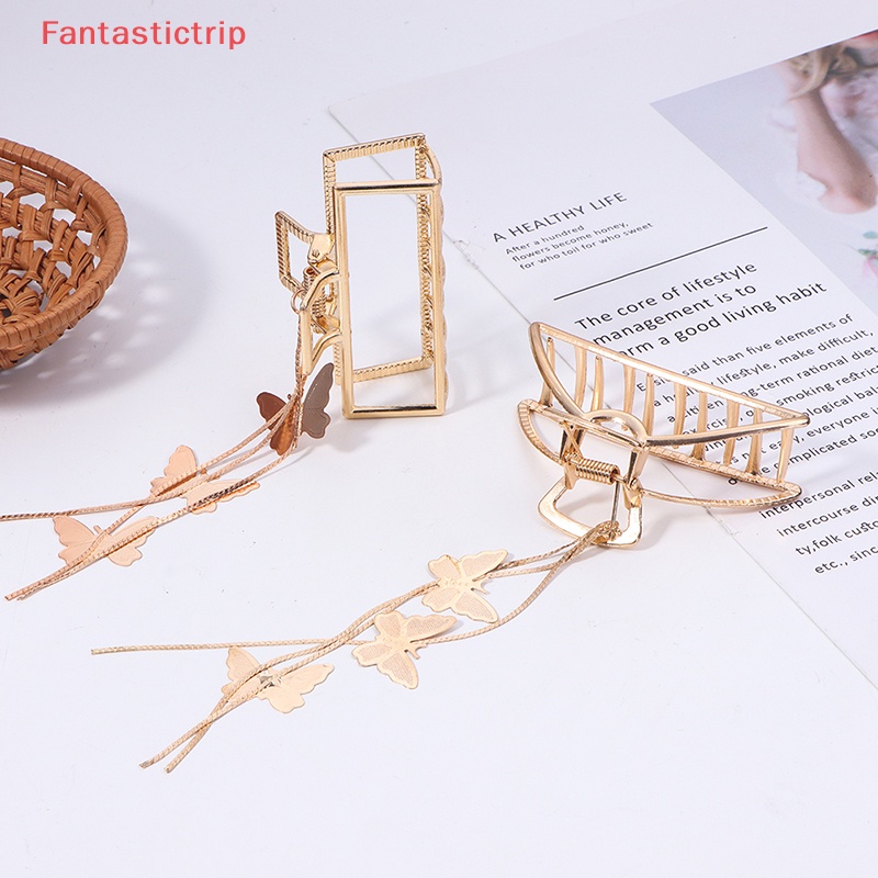 Kẹp Tóc Hình Bướm Lớn Đính Ngọc Trai Phong Cách Vintage Thanh Lịch