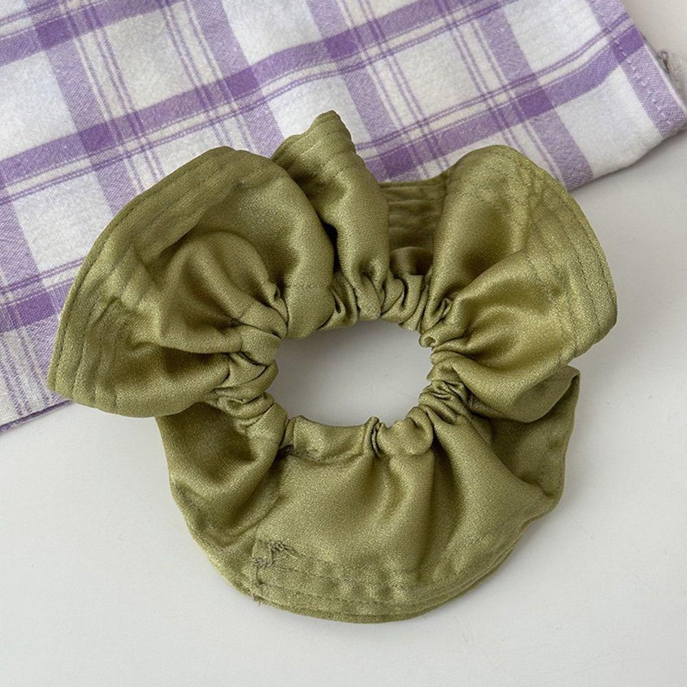 Dây Cột Tóc Vải Màu Trơn Cỡ Lớn Dễ Thương Cho Nữ