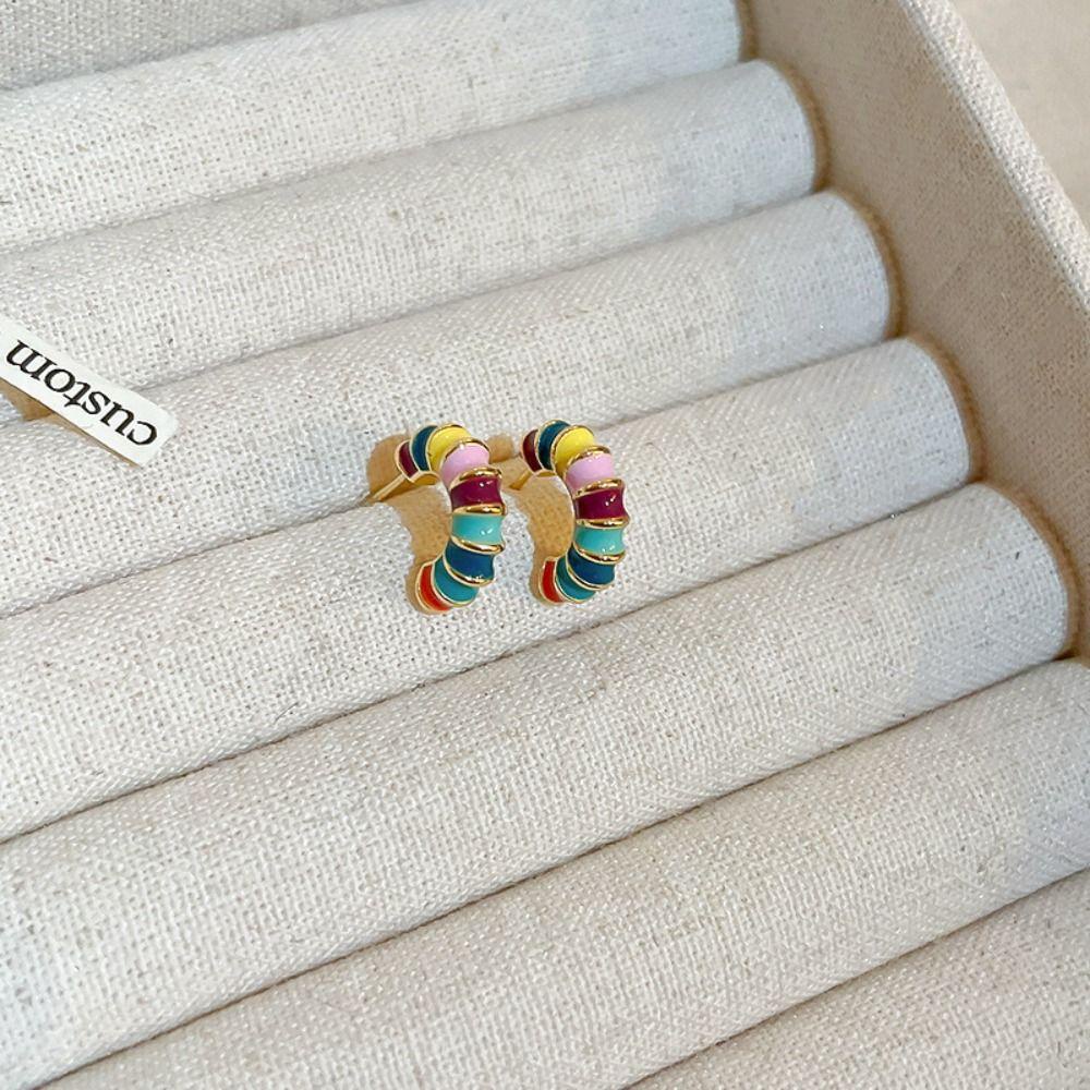 Khuyên Tai Tròn Phong Cách Bohemia Hàn Quốc 26Eddie